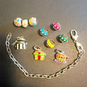 Charm bracelet with charms
